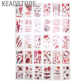 Keaostore 30 Sheets Wound  Temporary Halloween Cosplay Party Makeup