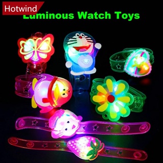 Hotwind สายรัดข้อมือ Led ลายการ์ตูนน่ารัก พร้อมคริสตัลใส ลายดอกไม้ สําหรับนาฬิกาข้อมือ Q2S1