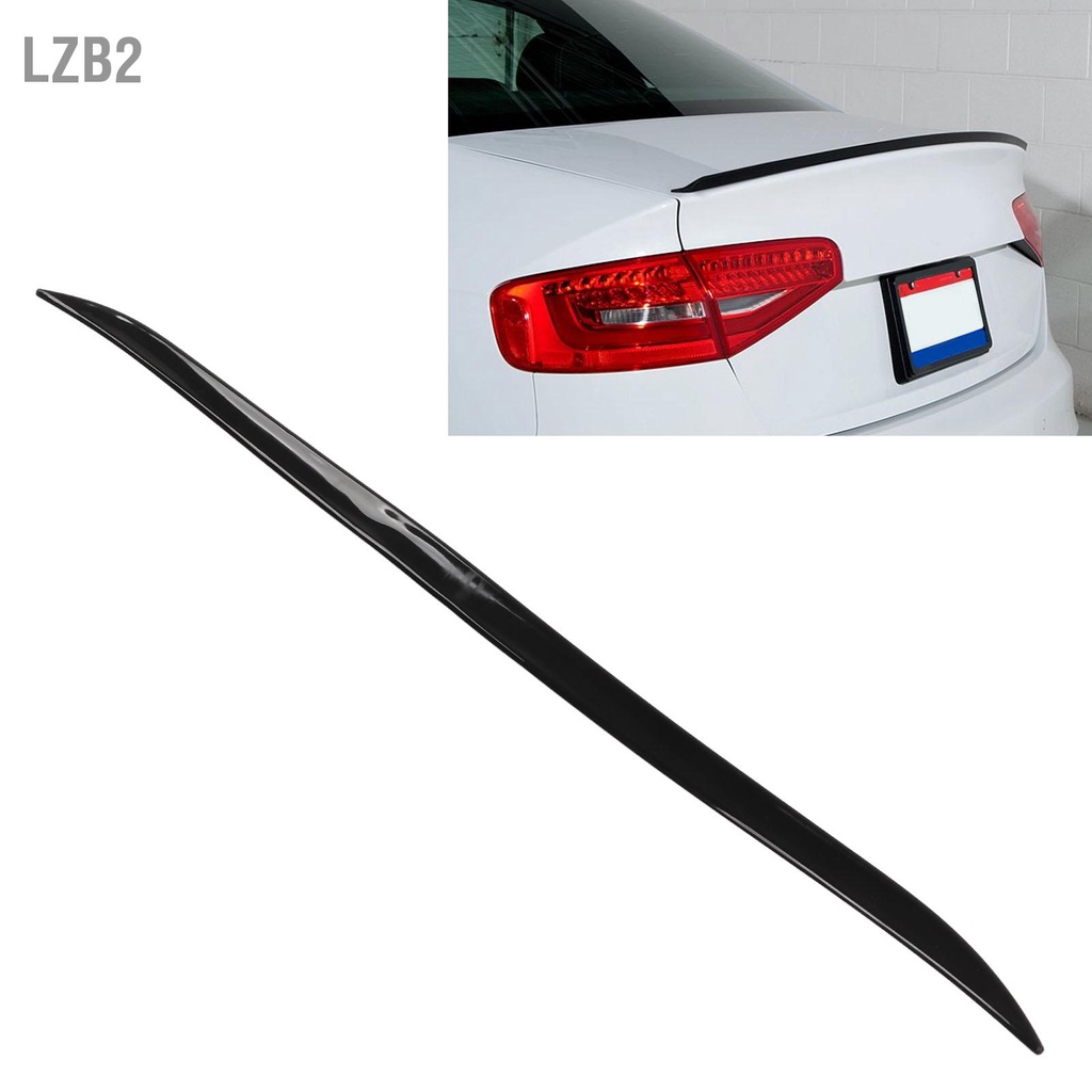LZB2 สปอยเลอร์ท้ายรถด้านหลังยางสีดำเงา 120x4 ซม./47.2x1.6in Universal พร้อมกาวสองหน้า