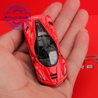 โมเดลรถยนต์ 1:64 โลหะผสม สีแดง สีดํา สีเหลือง สําหรับ Ford Mustang Ferrari P7Z2