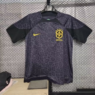 เสื้อกีฬาแขนสั้น ลายทีมชาติฟุตบอล Brazil Club Jersey S-XXL 23-24 ชุดเหย้า แห้งเร็ว สําหรับผู้ชาย AAA