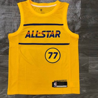 เสื้อกีฬาแขนกุด ลายทีม All-star NBA Jersey Dallas Mavericks 77 Doncic Classic พลัสไซซ์ 2021