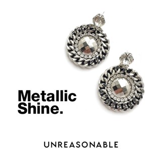 ต่างหู Metallic ต่างหูคลิป ต่างหูก้านเงินแท้ น้ำหนักเบา สวยใส่สบาย Unreasonable Accessories UA0017-01