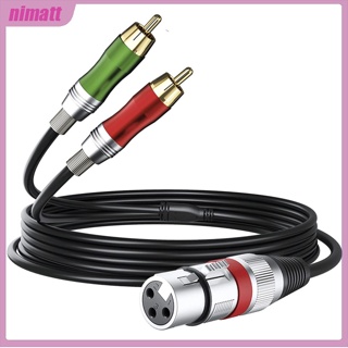 Ni XLR เป็นปลั๊ก RCA คู่ สายสัญญาณเสียง 2RCA ถึง XLR ตัวผู้ / ตัวเมีย สเตอริโอ Hifi ตัวแยกสายแพทช์เชื่อมต่อสายเคเบิล