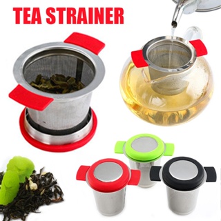 New Stainless Steel Mesh Tea Infuser Strainer Loose Leaf Metal Cup Filter W/ Lid
