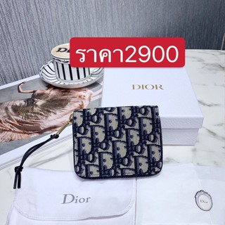 พรี Christian Dior Saddle oblique S5615 กระเป๋าบัตร กระเป๋าสตางค์ zipper cardholders กระเป๋าเงิน เหรียญ