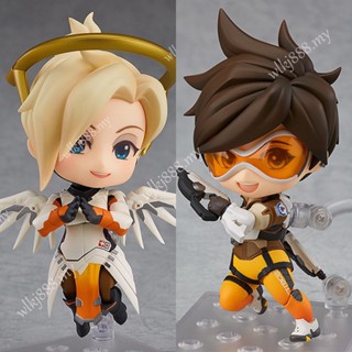 โมเดลฟิกเกอร์ Overwatch Nendoroid OW Tracer 730 Mercy 790 ของเล่นสําหรับเด็ก