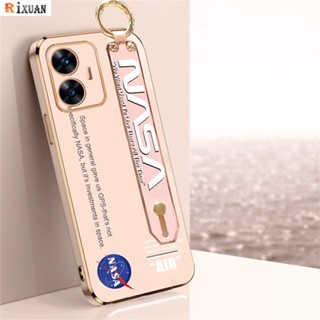 เคสโทรศัพท์ซิลิโคน กันกระแทก ลาย NASA พร้อมสายคล้องมือ หรูหรา สําหรับ Huawei Y6P 2020 Y7A Y9S Y7 Pro Y9 Prime 2019 Nova 5T 8i 7i 7SE Nova 3i