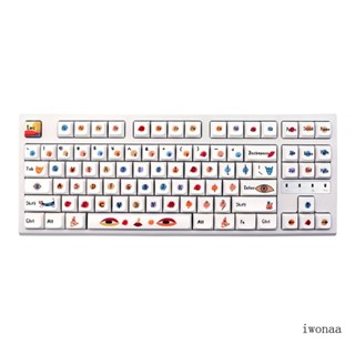 Iwo 136 ปุ่มกดคีย์บอร์ด ลายการ์ตูนกราฟฟิตี้ XDA PBT สีย้อม สําหรับคีย์บอร์ด Mechanical