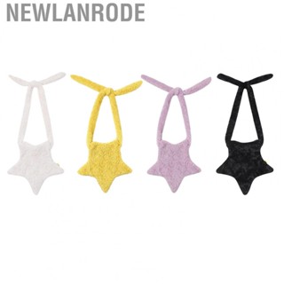 Newlanrode Furry Star Shaped Bag  Women Cute Versatile for Holiday