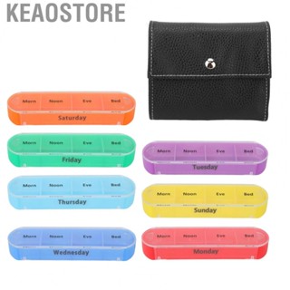 Keaostore 7pcs  Box Portable 28 Grids Dispenser With Storage Bag Gift