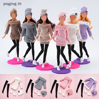 Piqging ชุดเสื้อกันหนาว หมวก ถุงน่อง 30 ซม. อุปกรณ์เสริม สําหรับตุ๊กตา 1 ชุด