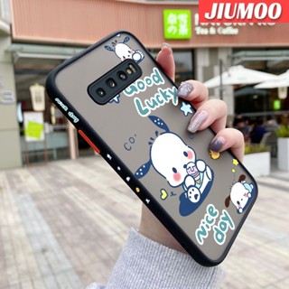 เคสโทรศัพท์มือถือ ซิลิโคนใส ขอบสี่เหลี่ยม กันกระแทก ลายการ์ตูน Pochacco สําหรับ Samsung galaxy S10 4G S10 Plus S10 Lite