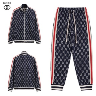Fashion GU&amp;*CI ชุดเสื้อโค้ทกีฬาลําลอง พร้อมกางเกง สองชิ้น