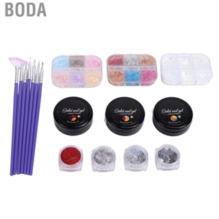 Boda Nail Art Kit Safe Nontoxic Material Wide Application Easy Operation Varied Style Shiny Sparkling Colors Design