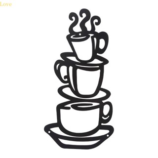 ป้ายโลหะ รูปแก้วกาแฟ Love Coffee Cup สําหรับตกแต่งผนัง บาร์ ห้องครัว คาเฟ่