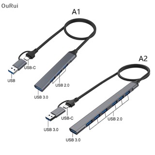 {RUI} อะแดปเตอร์ฮับ 4 พอร์ต 7 พอร์ต 2 USB-C Type C 3.0 OTG USB 1 ชิ้น {OuRui.th}