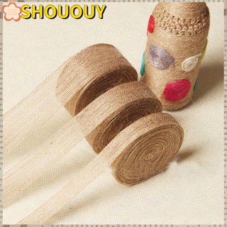 SHOUOUY ริบบิ้นปอ ผ้าลินิน ธรรมชาติ สไตล์วินเทจ DIY 5 เมตร 10 เมตร