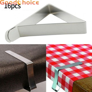 【Good】16 Stainless Steel Tablecloth Clips Clamps Table Cover Holders For Picnic Party【Ready Stock】