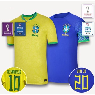 เสื้อยืด พิมพ์ลายทีมชาติฟุตบอล Brazil Home ประเทศไทย สําหรับผู้ชาย ไซซ์ S - 4XL 2022