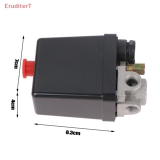 [EruditerT] สวิตช์วาล์วควบคุมแรงดันคอมเพรสเซอร์แอร์ 220VAC 90-125PSI [ใหม่]