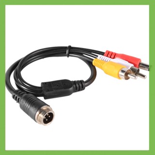 สายเคเบิ้ลต่อขยาย หัวเอวิเอชั่น ตัวผู้ 4Pin เป็นตัวผู้ 2RCA DC สําหรับกล้อง