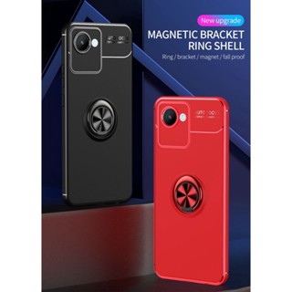 Realme C30 C30s C33 C35 C21Y C25Y Real me C31 Premium TPU Bumper Shockproof Case Armor Magnetic Ring Back Cover Phone Casing