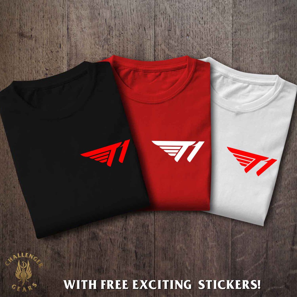 แฟชั่น เสื้อยืด League of Legends SKT T1 Logo Shirt (Updated Logo) Unisex เสื้อยืดคอกลม