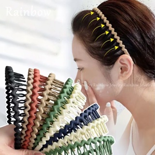 【Rainbow】ที่คาดผม กันลื่น พร้อมฟันล้างหน้า สําหรับผู้หญิง