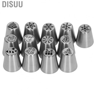 Disuu Cake Decorating Tips Easy To Use Christmas Flower Frosting Nozzles for Decoration