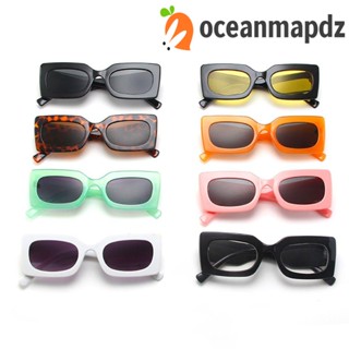 OCEANMAPDZ แว่นกันแดด ทรงสี่เหลี่ยม ป้องกันรังสียูวี สีเจลลี่ สไตล์เกาหลี สําหรับผู้หญิง และผู้ชาย