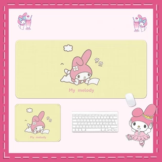 Kam แผ่นรองเมาส์ กันน้ํา ขนาดใหญ่ 800 มม. X 300 มม. พิมพ์ลายการ์ตูน Sanrio Melody HD สําหรับตกแต่งโต๊ะคอมพิวเตอร์ สํานักงาน