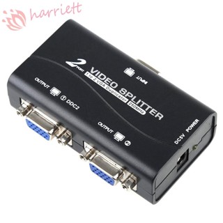 Harriett อะแดปเตอร์ Vga Splitter 1 To 2 Duplicator 2 พอร์ต 1 ชิ้นถึง 2 จอภาพกับสายเคเบิ้ล Usb หน้าจอแยกสายวิดีโอหลากสี