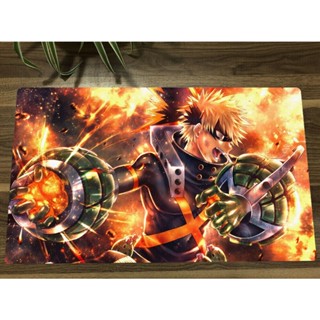 Yugioh แผ่นรองเมาส์ ลาย My Hero Academia Playmat Katsuki Bakugo TCG CCG สําหรับเล่นเกม