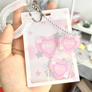 Steve พวงกุญแจอะคริลิค รูปหมี Kpop Merch 3 นิ้ว สําหรับโชว์การ์ดรูปภาพ