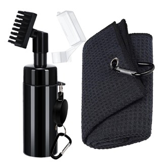 Water Nylon Retractable Detachable Men Essentials Easy Cleaning Squeeze Bottle With Towel Golf Club Cleaner Brush