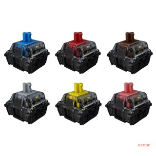 Zzz Gateron CAP สวิตช์คริสตัล V2 3pin SMD RGB MX สีดํา สําหรับคีย์บอร์ด