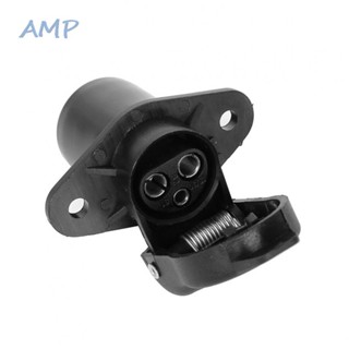 ⚡READYSTOCK⚡3-hole Socket Black Brand New Metal 12V 1pcs Brand New High Quality Product