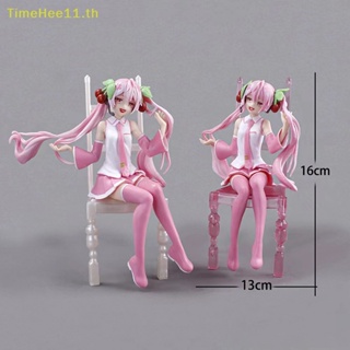 Timehee โมเดลฟิกเกอร์อนิเมะ Vocaloid Sakura Miku ขนาด 16 ซม. แฮนด์เมด