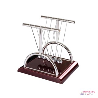 Creative T-Shaped Newton Pendulum Ball Cradle Balance Balls ฟิสิกส์ลูกตุ้มโต๊ะทำงานตกแต่งของเล่นคลาสสิก [N/10]