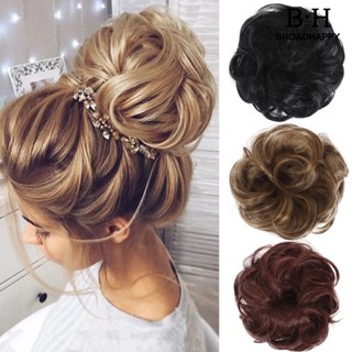 Hay ยืดหยุ่น Chignon หยิกยุ่ง ผมหยักศก ต่อผมซาลาเปา วิกผม Scrunchie