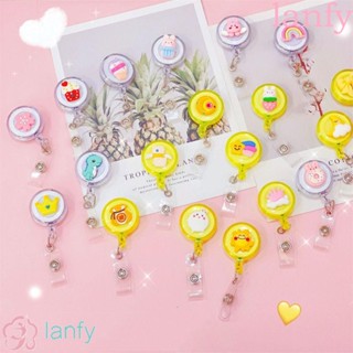 LANFY ป้ายแท็กชื่อ แบบยืดหดได้ น่ารัก สําหรับหมอ พยาบาล สํานักงาน