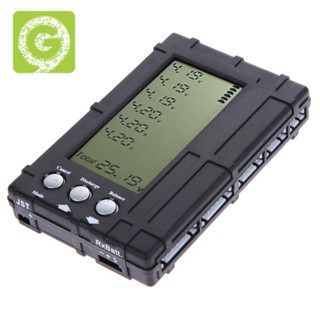 3 in 1 เครื่องวัดความสมดุลแบตเตอรี่ หน้าจอ LCD สําหรับแบตเตอรี่ 2-6S Lipo Li-Fe