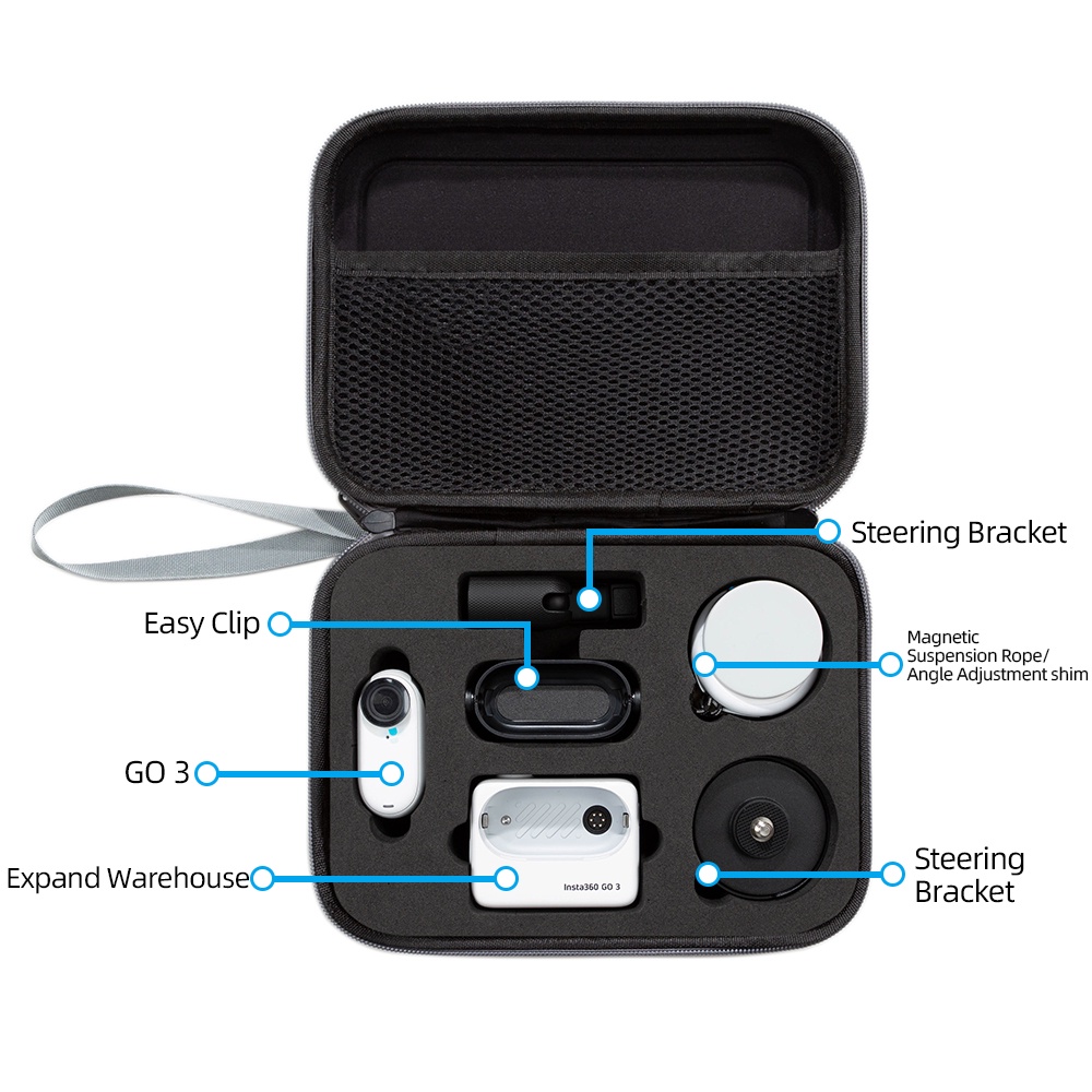 Mini กระเป๋าสําหรับ Insta360 GO 3/GO 3S กระเป๋าถือป้องกันกล่องสําหรับ Insta360 GO 3 กล้องอุปกรณ์เสริม