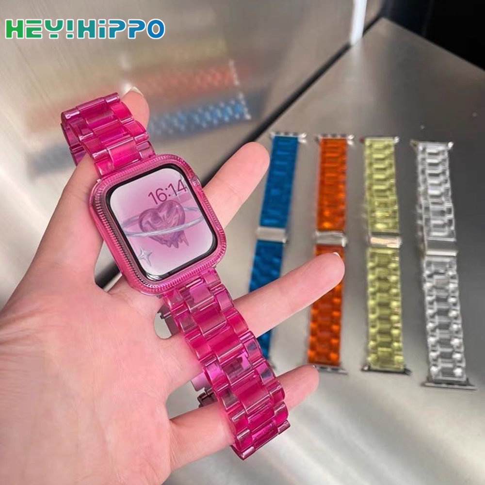 สายนาฬิกาข้อมือ แบบใส สําหรับ iwatch series 8 7 6 5 4 SE 3 45 44 42 41 40 38 มม.