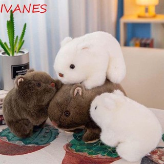 IVANES ตุ๊กตาหนูแฮมสเตอร์ ตุ๊กตายัดไส้ ของเล่นสําหรับเด็ก ของขวัญ ตกแต่งโซฟา บ้าน สัตว์เลื้อยคลาน หนูแฮมสเตอร์ตัวน้อย