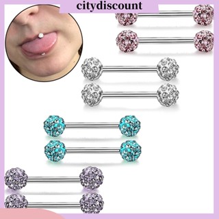 &lt;citydiscount&gt; เครื่องประดับ ต่างหูสตั๊ด เจาะร่างกาย จมูก ลิ้น พลอยเทียม สําหรับผู้หญิง