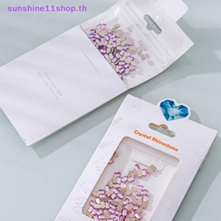 Sunshop อุปกรณ์ตกแต่งเล็บ พลอยเทียม ทรงแปดเหลี่ยม 3D สําหรับตกแต่งเล็บ DIY 100 ชิ้น