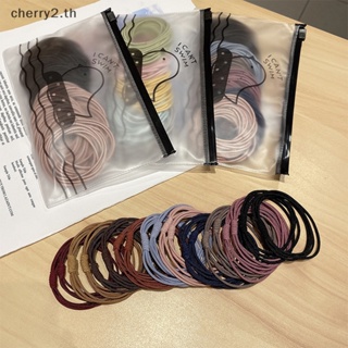 [cherry2] ยางรัดผมหางม้า แบบยืดหยุ่น สําหรับผู้หญิง 100 ชิ้น ต่อถุง [TH]