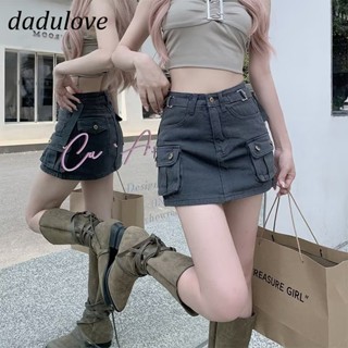 DaDulove💕 New American Ins High Street Multi-pocket Tooling Skirt Niche High Waist A- line Skirt Bag Hip Skirt